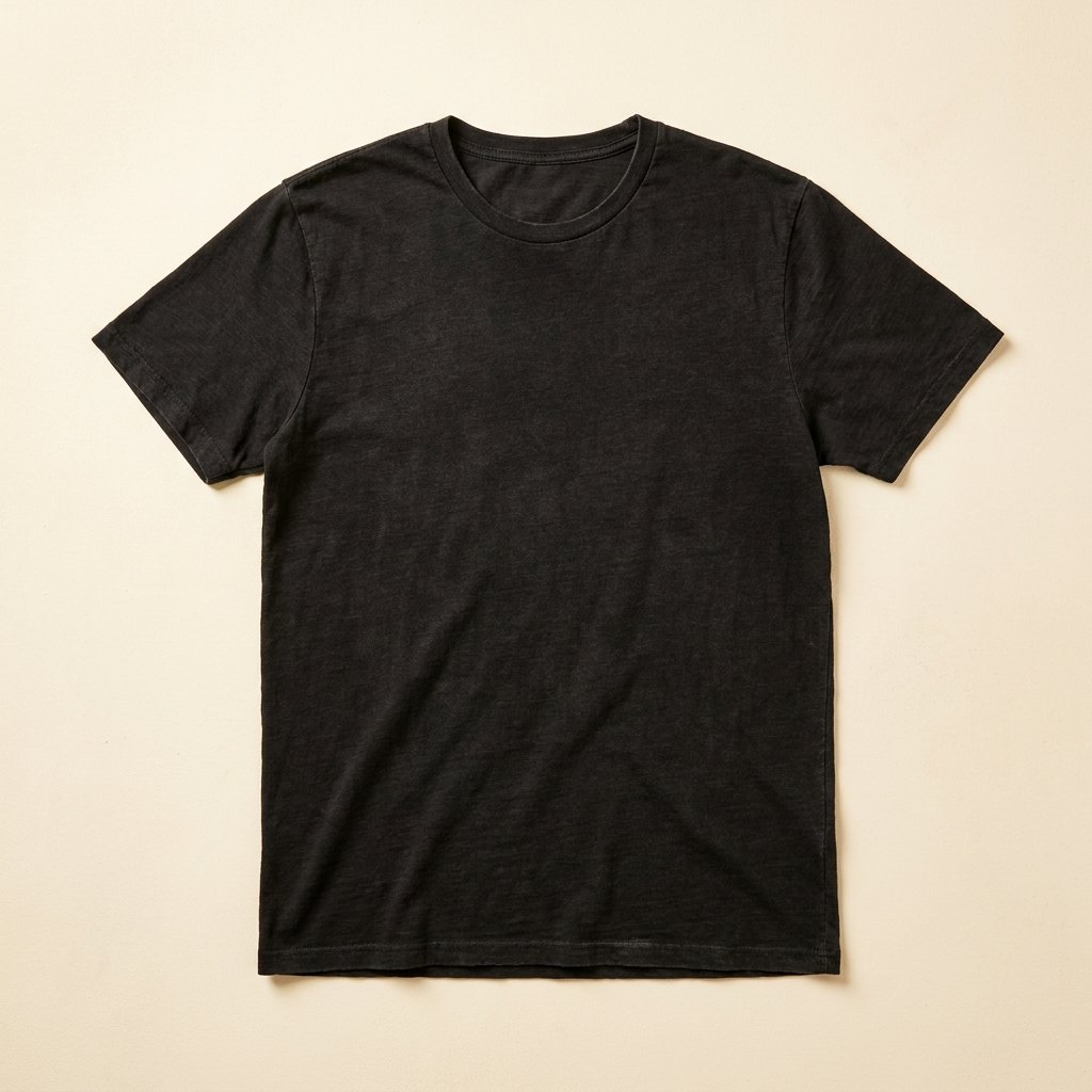 The Classic Tee — black with Calozzi's chest emblem